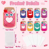 Mason Jar Valentines Day Cards - 48 Pack Monster Mason Jar Valentine Exchange Cards With Treat Bag Bulk For Kid, Funny Monster Exchange Gifts For Boys Girls Classroom Party(Candy Not Included)