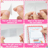Valentine’S Day Gift Card Book - 24 Page Filled Love Spiral Bound Booklet Organizer With Protective Pvc Card Holders Sticky Dots, Creative Gift For Her, Family, Girlfriend, 5X7 Inches