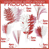 50 Pcs Valentines Picks Decoration 16.9 Inch Red Pink White Valentines Tree Picks And Sprays Glitter Artificial Branch Stems Table Decor For Tree Topper Vase Table Party Decor