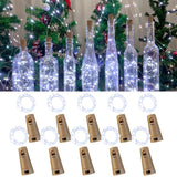 Wine Bottle Lights With Cork, 20 Leds 6.6 Feet Silver Wire Cork Bottle Lights,Fairy Mini String Lights,For Diy Jar Hallo