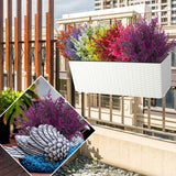 Artificial Outdoor Lavender Flowers,10 Bundles Artificial Flowers Uv Resistant Fake Outdoor Faux Plastic Flowers Shrubs For Indoor Outside Decorations(Fuchsia)