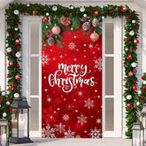 Christmas Door Cover Merry Christmas Backdrop Door Banner Photography Hanging Cover Photo Booth Props For Christmas Home Decoration Indoor Outdoor