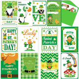 24 Pieces St Patrick'S Day Card With Envelope Green Shamrock Irish St Patrick'S Day Cards Assorted Greeting Cards For Home