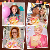 Birthday Cards For Women Pop Up Happy Birthday Card Blowable Led Candle Light And Music Birthday Gifts For Women Mom Wife Grandma Rose Gold