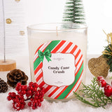 Kate Bissett Christmas Winter Candles | Candy Cane Crush| Made with 100% Natural Soy and Coconut Wax | Hand Poured 18 oz Candles | Home Decor Gifts