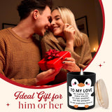Valentines Day Gifts For Him Her, To My Love Penguin Candle 10Oz, Romantic Anniversary Birthday Gifts For Boyfriend Girlfriend Husband Wife, I Love You Couple Gift, Soy Wax Scented Candles