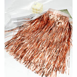 2 Pack Shiny Rose Gold Foil Fringe Garland-4 Layers Thick | Metallic Tinsel Streamers Backdrop Wall Hanging Fringe Banner For Wedding Christmas Decoration Home Hanging Parade Floats