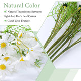 Daisy Flowers Artificial, 6 Bundles 21” White Artificial Daisy Flowers With Stems And Leaves Faux Greenery Shrubs Plants Arrangements For Home Garden Vase Decor