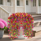 Artificial Fake Hanging Flowers Plants For Outdoor Spring Summer Decoration, 4Pcs Uv Resistant Look Real Trailing Vines For Outside Home Planter Porch Patio Valentine'S Day Decor(Multicolour)