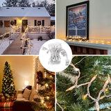 50 Count Clear Warm White Christmas String Lights 13FT Incandescent Mini Lights Plug In White Wire for Christmas Tree Mantle Wedding Party Indoor Outdoor Decor
