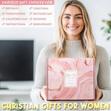 Christian Gifts For Women Faith Inspirational Religious Gift Basket, Catholic Spiritual Gift Unique Christmas Birthday Gifts For Women Mom Sister Best Friends Grandma Wife Coworker W/Canvas Tote Bag