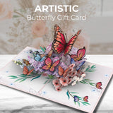 Pink Butterfly Paradise Pop-Up 3D Greeting Card 6" X 8" – Beautiful Design For Birthdays, Anniversaries, Weddings, And Get Well Wishes – Ideal For Mom, Wife, Daughter, Sister, And Friend Notecard