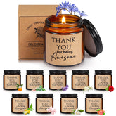 10 Pcs Thank You Candles Bulk Thank You For Being Awesome Scented Candles Inspirational Gifts For Women Boss Vet Tech Case Manager Employee Valentines Appreciation Gifts Nurses Assistant(Tawny)