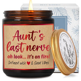 Funny Candle Gifts For Aunt, Aunt'S Last Nerve, Cool Auntie Birthday Candles Gift Ideas For Auntie From Niece Or Nephew, Lavender & Vanilla Candles Gift Ideas For Aunty Birthday Christmas-38