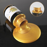 Acrylic Paint Set, Metallic Gold & Silver & Bronze, Gold Leaf Paint For Art Painting Handcrafts, Idea Paints For Fabric Furniture Wood Clay Canvas Craft Supplies (3Pcs, 125G/Bottle)