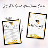 Graduation Party Games 2025 - Pass The Gift - 20 Pcs Graduation Game Cards For Graduation Party High School College Senior School Graduation Party Decorations And Supplies - A05