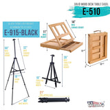 70-Piece Artist Oil Painting Set With Aluminum Field Easel, Wood Table Easel, 24 Oil Paint Colors, 37 Brushes, 2 Stretched Canvases, 6 Canvas Panels, Painting Pad, Palette & More