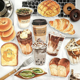 Retro Style Postcards,Bread And Coffee Shape Vintage Old Heteroideus Travel Greeting Cards,Set Of 15 Different Designs,Perfect For Wedding Party Guest Book