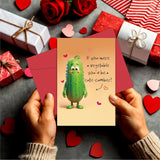Punny Valentines Card For Men Women, Cute-Cumber Valentines Cards For Him Her, Funny Valentine'S Day Cards For Husband Wife, Perfect Punny Cards - If You Were A Vegetable You'D Be A Cute-Cumber!