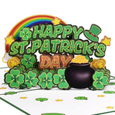 St Patricks Day Cards,St Patricks Day Cards With Envelopes,St Patrick'S Day Cards,Lucky Clovers 3D Greeting Card,Happy St. Patrick’S Day Card For Kids, Good Luck, Get Well