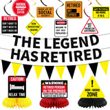Retirement Party Decorations, Caution Legend Has Retired Banner