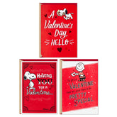 Hallmark Pack of 3 Peanuts Valentines Day Cards (Snoopy and Charlie Brown)