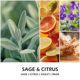 Sage & Citrus Scented Candles, Mother'S Day Gifts, Aromatherapy Jar Candle, 7 Oz Long Lasting Candles, Soy Wax Candle Gift For Women
