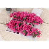 4Pcs Bougainvillea Artificial Flowers 42" Long Stem Pink Faux Silk Bougainvillea Flowers Fake Hanging Flower Branches For Wedding Table Centerpieces Home Garden Arch Wall Decorations (Deep Pink)