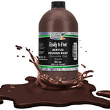 Pouring Masters Chocoloate Brown Ready To Pour Acrylic Pouring Paint - Premium 32-Ounce Pre-Mixed Fluid Acrylic Paint - Fluid Art Supplies For Canvas, Wood, Paper, Tile & Rocks