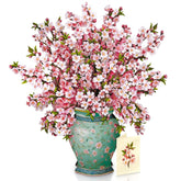 Pop Up Cards, Grande Japanese Cherry Blossoms, 18 Inch Life Sized Forever Flower Bouquet 3D Popup Greeting Card, Birthday Cards, Thank You Card, Blank Notecard & Envelope
