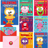 Valentines Day Cards Valentine Cute Greeting Card With Envelopes For Kids Holiday Gift School Classroom Exchange Supplies Party Favors 12Pcs
