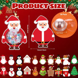 30 Set Christmas Candy Dome Holder Cards Xmas Candy Treat Holder Clear Plastic Ornaments Shaker Cards Pouches Chocolate Holder For Party Favors Diy Gift Rewards School Supplies