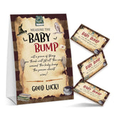 Baby Shower Game Card Set, Measure The Baby Bump Baby Shower Game, Halloween 1 Sign And 50 Cards, Minimalist Boy Girl Gender Neutral Baby Shower Supplies-A03