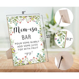 Mom-Osa Bar Garden Theme Baby Shower Sign,Wooden Game Sign With Stand,Baby Shower Decoration,Baby Shower Welcome Sign,Bar Decoration,Party Favors Supplies,Gender Reveal Decoration Ideas-16