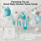 Parenting Tip Jar Baby Shower Game Cards, 1 Standing Sign (5" X 7") And 25 Baby Shower Advice Cards (3.5" X 4") For New Parents - A03