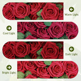 Artificial Flower Dark Red Rose 25Pcs Real Looking Fake Roses W/Stem For Diy Wedding Bouquets Centerpieces Arrangements Party Baby Shower Valentines Day Christmas Tree Decorations