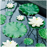 Lily Pad For Ponds, 9 Pcs Artificial Lotus, Realistic Water Floating Foam Lotuses Fake Lily Pad For Home Garden Patio Pond