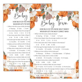Pumpkin Baby Shower Games, Autumn Theme Baby Shower Game Cards For 25 Guests, Gender Reveal Party Decorations Favors, Fall Thanksgiving Baby Shower Party Ideas And Activities -06