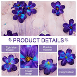 100 Pieces Blue Purple Faux Orchid Flowers Halloween Flower Day Of The Dead Decoration Artificial Orchids For Diy Home Wedding Table Centerpieces Mexican Party Birthday Cake Ornaments (Blue Purple)