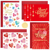 24 Pack Valentine'S Day Cards With Envelopes & Stickers, Gold Foil Romantic Love Greeting Cards Happy Heart Day Blank Note Card For Couples, Wife, Girlfriend