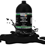 Jet Black Acrylic Ready To Pour Pouring Paint - Premium 64-Ounce Pre-Mixed Water-Based - For Canvas, Wood, Paper, Crafts, Tile, Rocks And More