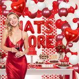 That'S Amore Bridal Shower Decorations Red That'S Amore Foil Balloons Heart-Shaped Fringe Curtain And Balloon Garland Arch Kit For Italian Theme Bridal Shower Bachelorette Party Wedding Supplies