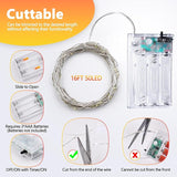 4 Pack Battery Operated Fairy Lights 16FT 50 LED Warm White Cuttable Starry String Lights with Timer for Bedroom Wedding Party Christmas Decor