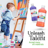 Washable Paint For Kids, Holiday Colors (Red, Green, White - 16 Oz Each) Washable Tempera Paint, Paint For Schools, Classroom Paint, Non-Toxic Kids Paint Set Finger Paint - Christmas Gift - 3 Pack