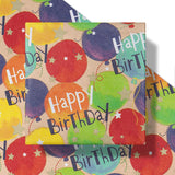 30" X 32.8' Birthday Wrapping Paper Large Kraft Paper Roll, Jumbo Roll, Colorful Balloon, Star And Happy Birthday Text Kraft Gift Wrap Perfect For Girls Kid'S Party Celebrations, 82 Sq. Ft