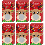 60 Pieces Christmas Scratch Off Cards Stickers Christmas Party Games Blank Gift Certificate For Festive Raffle Tickets 3.5 X 2.1 Inch Deer Party Favors Games Supplies