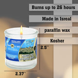 Yahrzeit Memorial Candles - 26 Hr Burn Time | Kosher Jewish Candles | Made In Israel | Ideal For Shiva, Yom Kippur, Passover | Featuring A Stunning Israel Landscape | Eternal Flame Pack Of 6