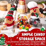 Christmas Candy Jar, Gingerbread Man Cookie Jars Holiday Candy Jar Multifunctional Material For Christmas Party Gifts, Xmas Stocking Fillers Or Company Holiday Gifts 2Pcs