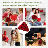 10 Pcs Red Roses Artificial Velvet Flowers, Fake Silk Rose Faux Look Real Florals For Valentine Diy Bouquet Wedding Centerpieces Party Home Decor