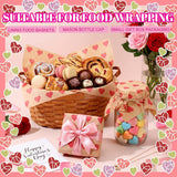 100 Sheet Valentine'S Day Heart Wax Paper Sheets For Food Kraft Paper Gift Wrapping Diy Baking Package For Happy Valentine'S Day Wedding Picnic Hamburgers Sandwiches Desserts